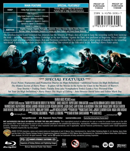 Vista 2 de Harry Potter and the Order of the Phoenix Blu-ray