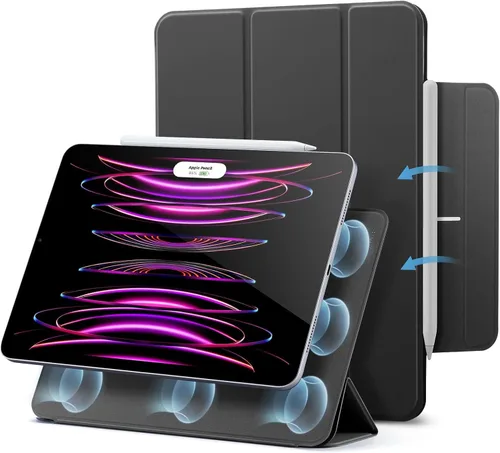 Vista 23 de ESR Funda para iPad Pro de 11 pulgadas, iPad Pro 11 Funda Folio (2022/2021/2020, 4ª/3ª/2ª generación), conexión magnética conveniente, soporte de 2