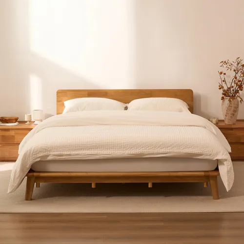 Vista 27 de FLEXISPOT Hako G1 Queen Solid Wood Bed with USA-Assembled Mattress
