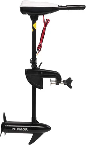 Vista 10 de PEXMOR Motor de arrastre eléctrico de 8 velocidades, motor eléctrico fuera de borda para barco con mango ajustable e indicador LED, montado