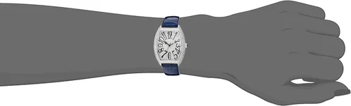 Vista 2 de CV4821 Elegante reloj de cuarzo azul con pantalla analógica para mujer, Azul, Movimiento de cuarzo