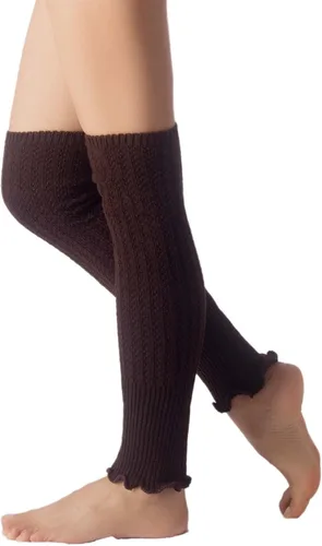 Vista 3 de iB-iP Disfraz de bailarina de ballet para mujer, diseño de aeróbicos, calentador de piernas elástico
