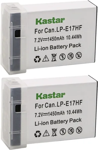 Vista 4 de [Totalmente decodificado] Kastar - Paquete de 1 batería de repuesto LP-E17HF para Canon LP-E17 LP-E17H 9967B02, cargador LC-E17 LC-E17E, Canon EOS