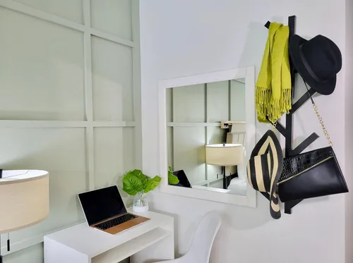 Vista 3 de Premium Racks - Perchero para abrigo y sombrero, diseño moderno, montado en la pared, elegante, negro
