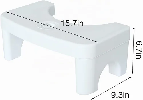Vista 2 de Taburete de inodoro en cuclillas, taburete de inodoro antideslizante de 7 pulgadas de altura con caja de aromaterapia, conveniente y compacto, ideal