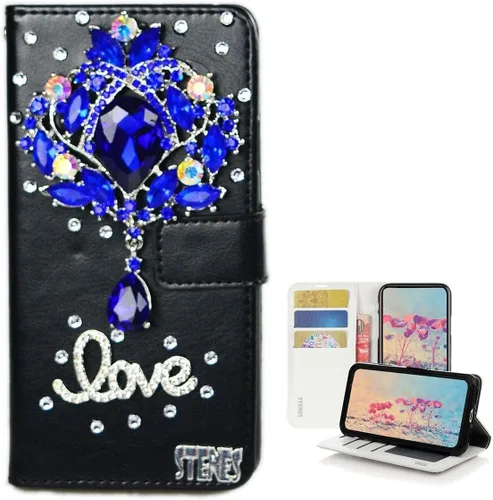 Vista 13 de Bling Wallet - Funda para teléfono compatible con Samsung Galaxy Z Fold 3 5G, elegante, hecha a mano, 3D, hecha a mano, ballet, pintalabios, tacón