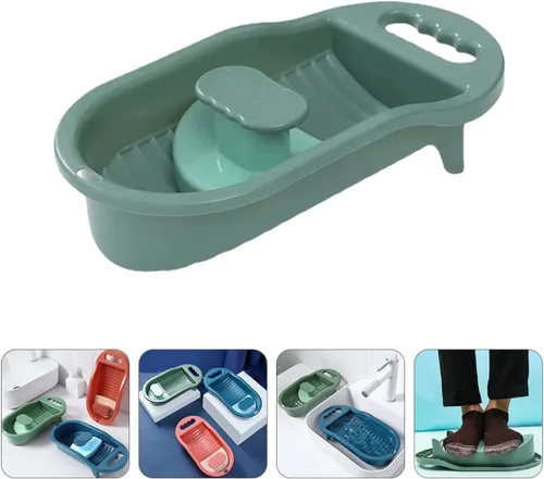 Vista 8 de Housoutil Tabla de lavado para lavabo, tabla de lavar a mano, calcetín, tabla de lavar ropa interior, tabla de lavar la tabla de lavar la ropa