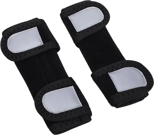Vista 5 de Adjustable Dog Leg Braces with Reflective Strips for Front Leg Support, Joint Wraps for Elbow Shoulder Wrist, Soft Breathable Mesh for Dogs (S)