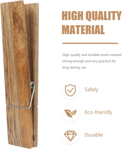 Vista 3 de Cabilock 2 ganchos de playa para toallas artesanales para colgar en la pared, colgador de pared con forma de pinza para la ropa, alfileres grandes