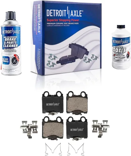 Vista 9 de Detroit Axle - Zapatas de freno traseras para Chevrolet Aveo Aveo5 Spark Pontiac G3 Suzuki Swift+ Reemplazo de zapatas de freno semimetálicas