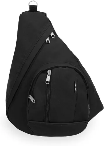 Vista 2 de Everest mochila bandolera, Negro), BB015-BK