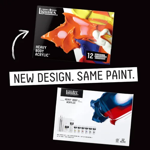 Vista 4 de Juego de 4 acrílicos Liquitex profesionales de cuerpo de pesado High Viscosity, Pigment Rich, Ideal for Impasto & Texture, Satin Finish, Permanent