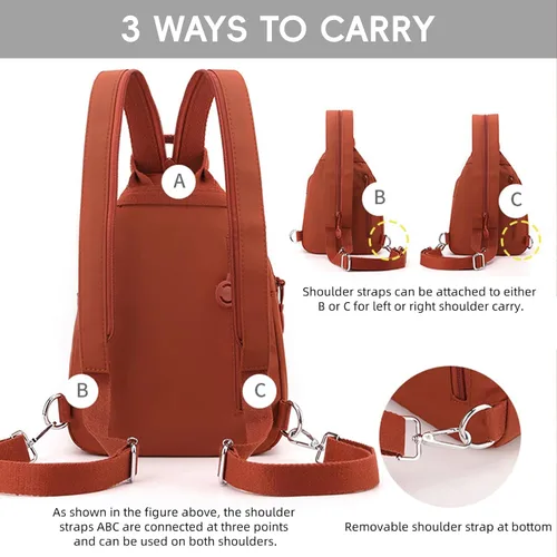 Vista 3 de Bolsa impermeable de 2 vías, impermeable Oxford de gran capacidad convertible al hombro, bolso cruzado