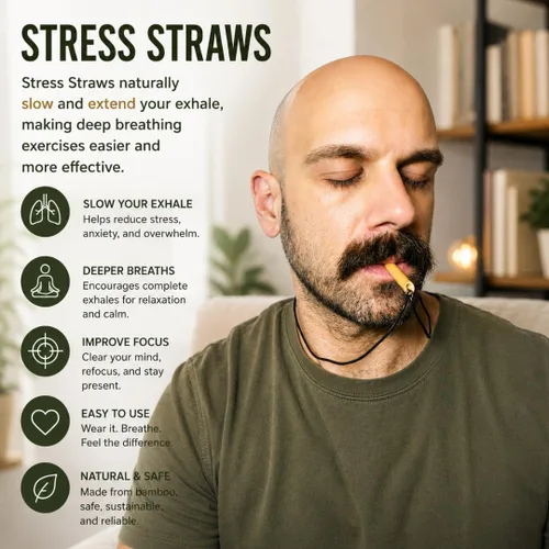 Vista 4 de Paquete de 40 collares de respiración consciente de Stress Straws versión al por mayor