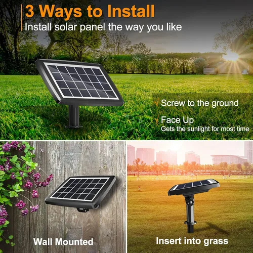 Vista 5 de Guirnalda de luces solares para exteriores, impermeables, luces solares de 48 pies para patio con bombillas Edison inastillables, luces solares