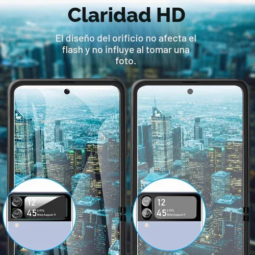 Vista 6 de YWXTW [Paquete de 2+2] para Samsung Galaxy Z Flip 4 5G EPU protector de pantalla + protector de lente de cámara de vidrio templado, ultrafino