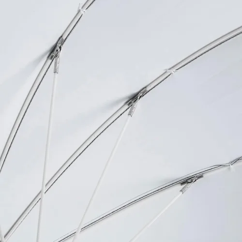 Vista 8 de Glow Easy Lock - Paraguas mediano de fibra de vidrio de color blanco profundo (33 pulgadas)