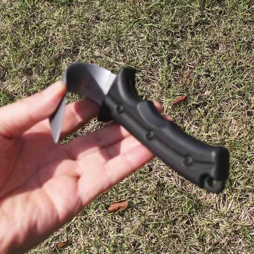 Vista 6 de 2 cuchillos de utilería Cuchillos infantiles con revestimiento de plástico falso, 10 pulgadas, adecuados para edades de 12 años en adelante (negro)