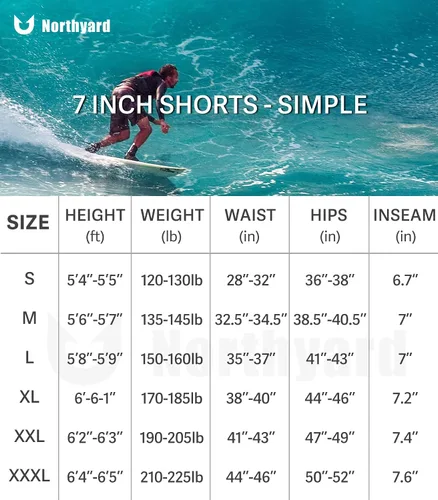 Vista 6 de NORTHYARD Pantalones cortos deportivos ligeros de secado rápido y de 7pulgadas para hombre, para senderismo, deportes, gimnasio, correr