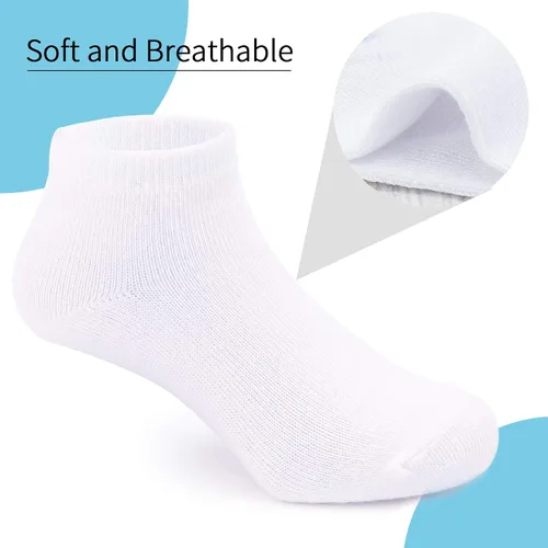 Vista 3 de Auranso 15 pares de calcetines deportivos de corte bajo para niños y niñas