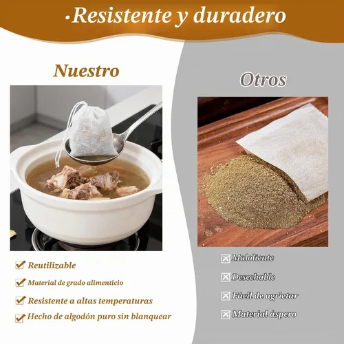 Vista 4 de GliSun - 50 bolsas de muselina con cordón, bolsas de té reutilizables de 4 x 3 pulgadas