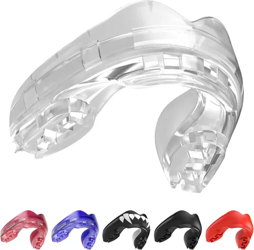 Vista 10 de SAFEJAWZ Protector bucal para aparatos ortopédicos, protección superior e inferior, protector bucal remoldeable con estuche para boxeo, baloncesto