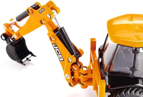 Vista 4 de Siku 3558, retroexcavadora JCB 4CX, 1:50, metal/plástico, amarillo, multifuncional, se puede combinar con modelos Siku de la misma escala