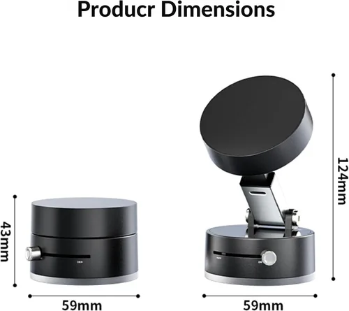 Vista 9 de Soporte magnético para teléfono al vacío, soporte de automóvil con succión de 360°, soporte para teléfono celular compatible con MagSafe