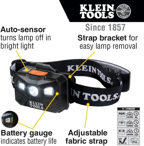 Vista 3 de Klein Tools Paquete de linterna LED recargable + linterna