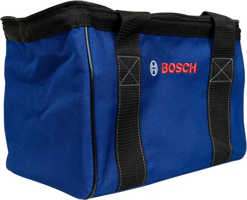 Vista 3 de Bosch 2610041759 - Bolsa de herramientas de lona resistente de 13 x 9 x 9 pulgadas, color azul oscuro Reinforced Handles Zippered Main