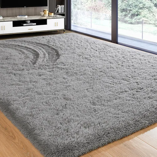 Vista 52 de Softlife Alfombra naranja para dormitorio, alfombra de felpa esponjosa para sala de estar para niñas, alfombra lanuda para niños, alfombra suave