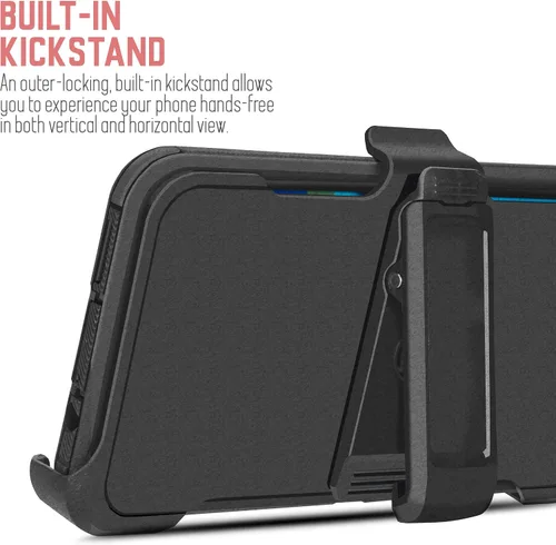 Vista 5 de Funda para Samsung S21 Plus/S30 Plus, funda resistente con soporte integrado y clip giratorio para cinturón para Galaxy S21 Plus 2021