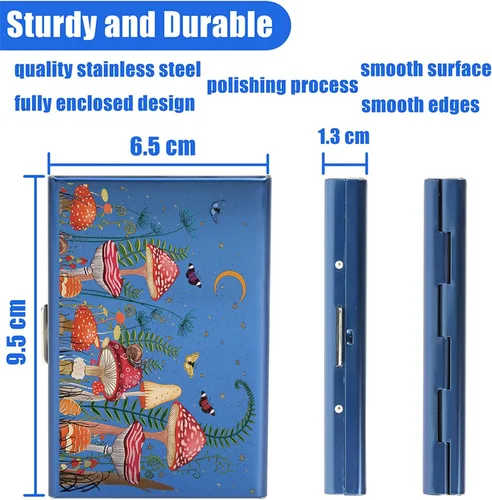 Vista 71 de BONSYL® Soporte para tarjetas de crédito, cartera delgada de metal con bloqueo RFID, con 6 ranuras para tarjetas, para mujeres y hombres.