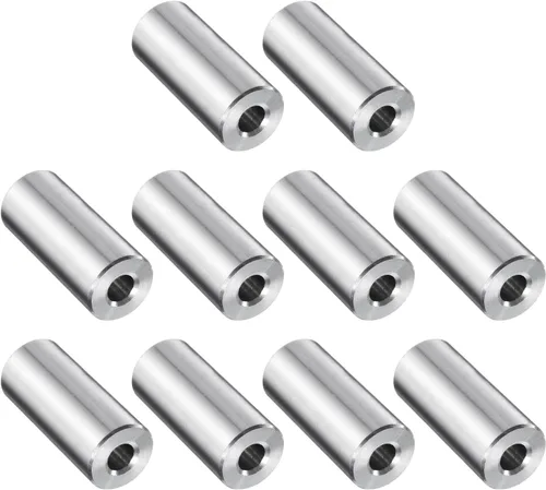 Vista 13 de uxcell 10 piezas de espaciador de acero inoxidable de 3/8" de diámetro interno x 3/4" de diámetro exterior x 1" de longitud, espaciador de rosca