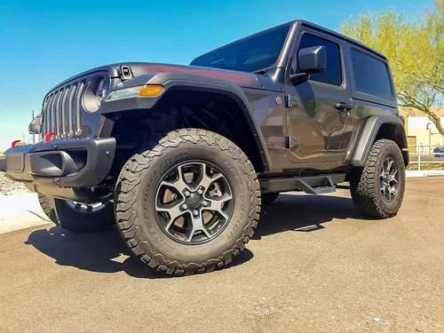 Vista 2 de Magnum RT Drop Steps - Estribos negros compatibles con Wrangler JL 2018-2026 de 2 puertas