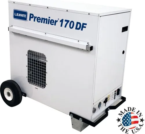 Vista 3 de L.B. White CS170 Premier 170DF LP Calentador de tienda de propano de aire forzado, calentador de espacio portátil ductable para interiores
