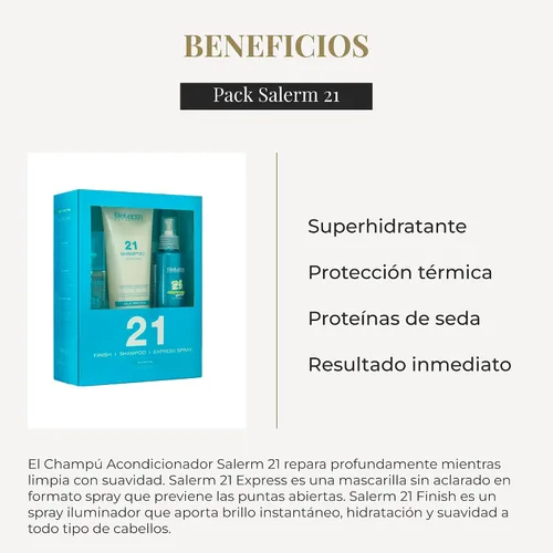 Vista 3 de Salerm 21 juegos de proteínas de seda - Set de regalos de trío