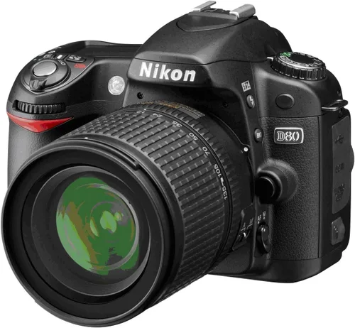 Vista 2 de NIkon D80 Cámara digital SLR, de 10.2 megapixeles.