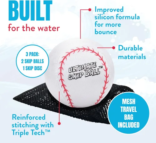 Vista 4 de Activ Life - Pelotas de agua más grandes de 3 pulgadas, pelota de rebote de agua para piscina, juguetes de playa para amigos, familia, niños