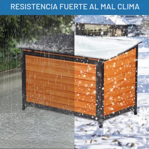 Vista 4 de Casa aislada para perros al aire libre resistente a la intemperie 43.3" L