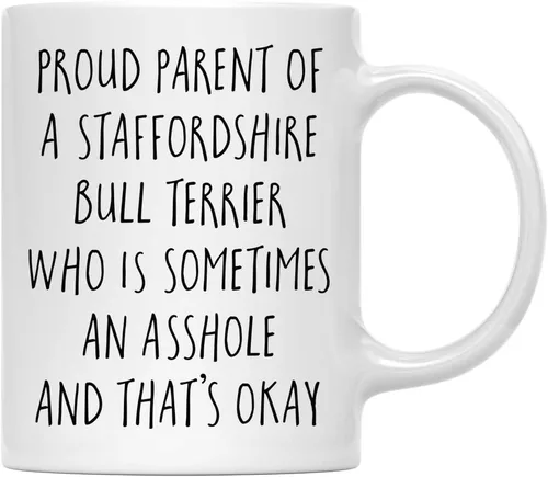 Vista 15 de Andaz Press Funny Dog - Taza de café de 11 onzas, regalo de broma, orgulloso padre de un afenpinscher que es a veces un gilipollas y eso está bien
