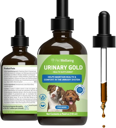 Vista 10 de Pet Wellbeing Oro urinario para perros – Formulado por veterinarios – Soporte para el tracto urinario con múltiples hierbas – Salud de la vejiga