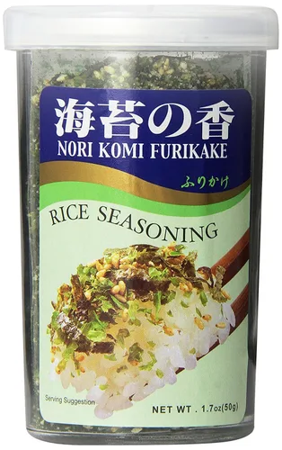 Vista 2 de JFC Rice Seasoning Furikake + 1 cuchara de mango largo NineChef (Nori, paquete de 2)