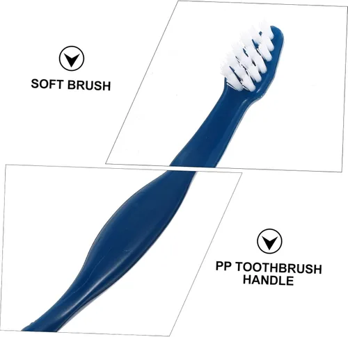 Vista 7 de TOYANDONA Juego de cepillos de dientes para mascotas, cepillo de limpieza de dientes de perro, 3 piezas de cerdas suaves de doble cabeza, mango