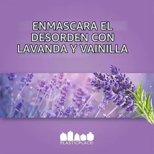 Vista 4 de Plasticplace Forro blanco con cordón de lavanda y vainilla suave, compatible con Code J (200 unidades) de 10-10.5 galones / 38-40 litros, 21 x 28