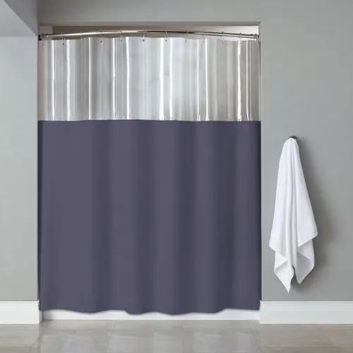 Vista 14 de Sweet Home Collection - Cortina de ducha de vinilo de 10 calibre, 72 x 72 pulgadas