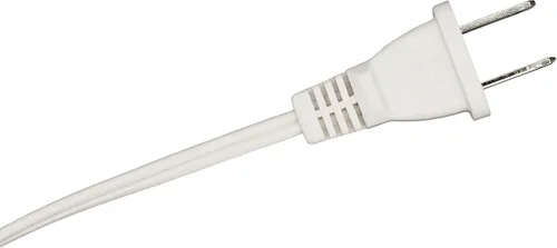 Vista 4 de Creative Hobbies cordón para lámpara con interruptor rotativo, enchufe, extremos rallados listos para cablear, de 6 pies, blanco