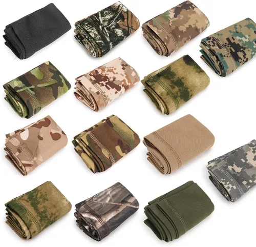 Vista 6 de Máscara facial con polaina para el cuello, protector facial de camuflaje de polvo que refresca el sol, bandana reutilizable y lavable