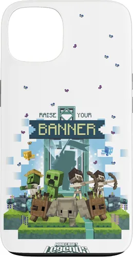 Vista 7 de Minecraft Legends Raise Your Banner Mobs Group Shot - Carcasa para iPhone 17
