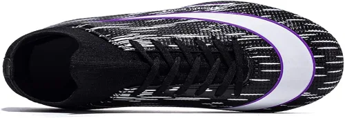 Vista 3 de WILTENA Zapatos de fútbol de moda para mujer, botas de fútbol para hombre, zapatos deportivos de entrenamiento para niñas y niños